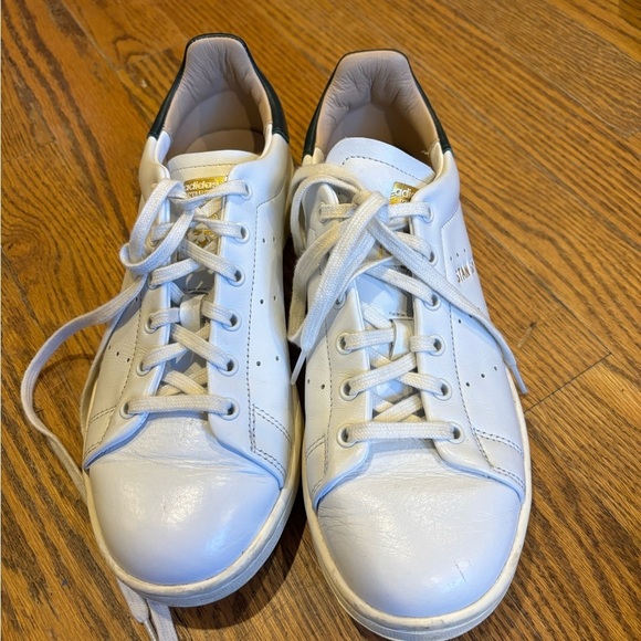 Stan Smith Adidas Sneakers white/blue/gold size 6 women’s - Picture 4 of 7